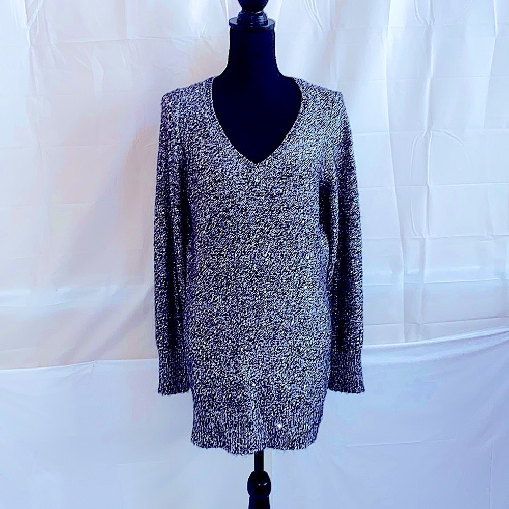 White House Black Market Wool Blend Sequin Sweater Size M